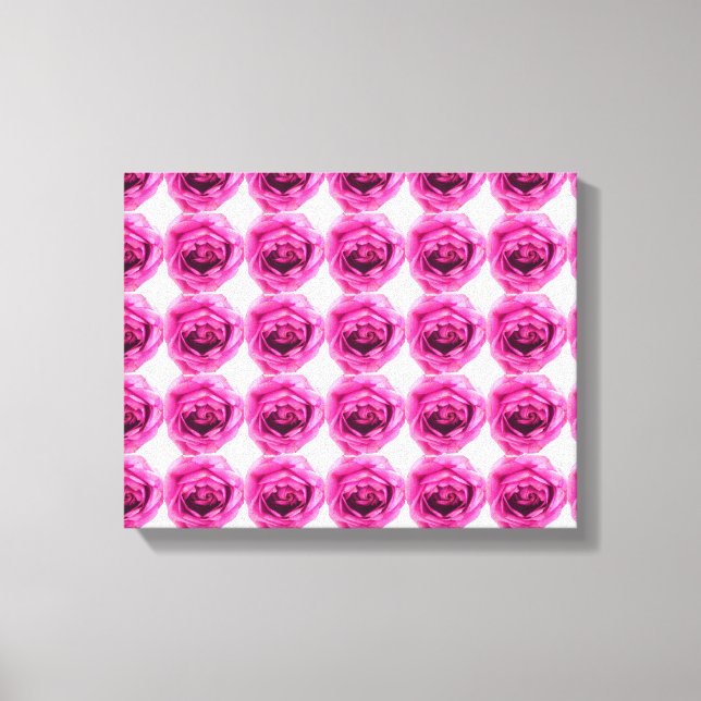 Rose Flower Pattern Canvas Print (Front)