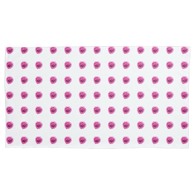 Rose Flower Pattern Pillowcase (Front-Left)