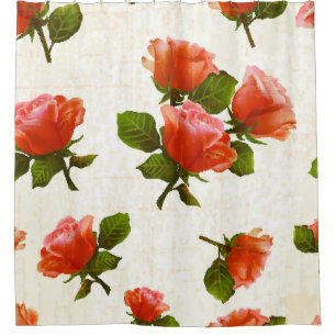 Rose flower pattern, vintage background.
