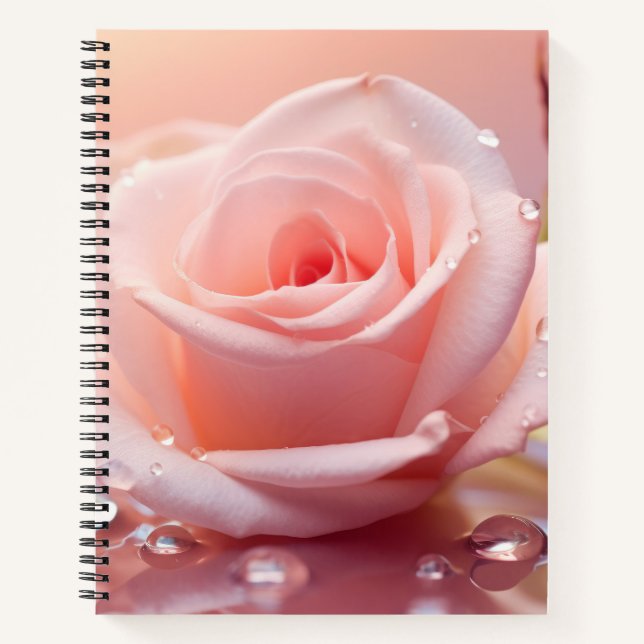 Rose Flower Petal Nature Serene Tranquil Notebook (Front)