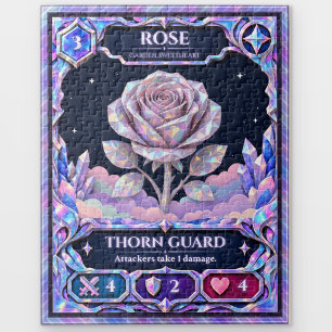 Rose Flower, Rainbow Foil Art Jigsaw Puzzle