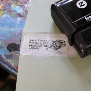 Rose Flower Self-inking Stamp