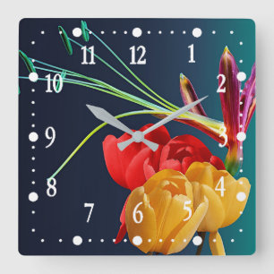 Rose Flowers-17250 Square Wall Clock