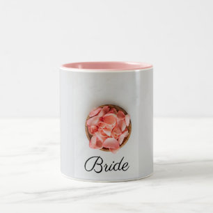 Rose Flowers Bride Two-Tone Coffee Mug