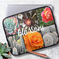 Rose Flowers Cacti Photo Collage Blossom Script