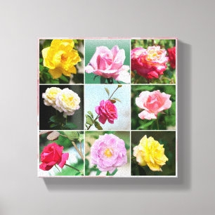 Rose flowers canvas print