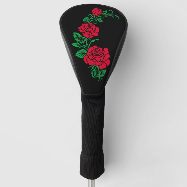 Rose flowers  golf head cover (Front)