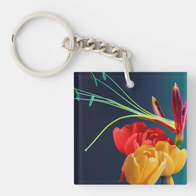 Rose Flowers Keychain (Front)