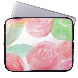Rose Flowers Neoprene Laptop Zazzle_Growshop. Sleeve