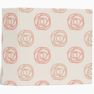 Rose Flowers Pastel Floral Garden Pretty Pink Binder