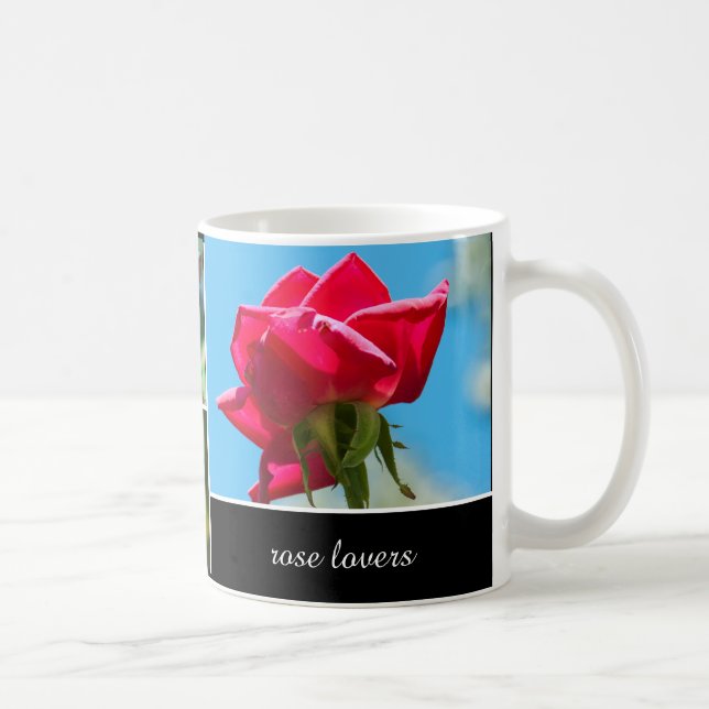 Rose flowers - personalized coffee mug (Right)