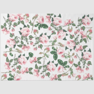 Rose Flowers Rosebuds Floral Tissue Paper