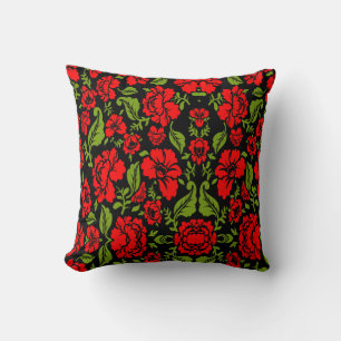 Rose Flowers Throw Pillow