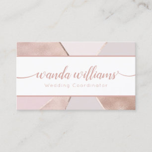 Rose Foil Handwritten Calligraphy Business Card