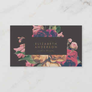 Rose foncé Botanique Carte de visite pied
