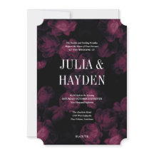 Rose foncé Garden Invitations de mariage