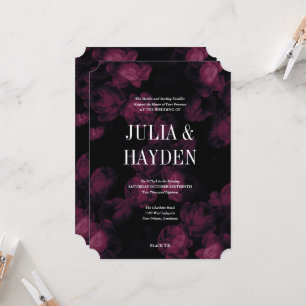 Rose foncé Garden Invitations de mariage