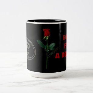 ROSE FOR A DOMME Two-Tone COFFEE MUG