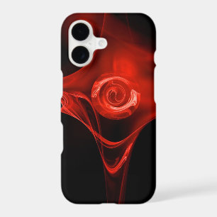 ROSE FRACTAL ROUGE EN NOIR