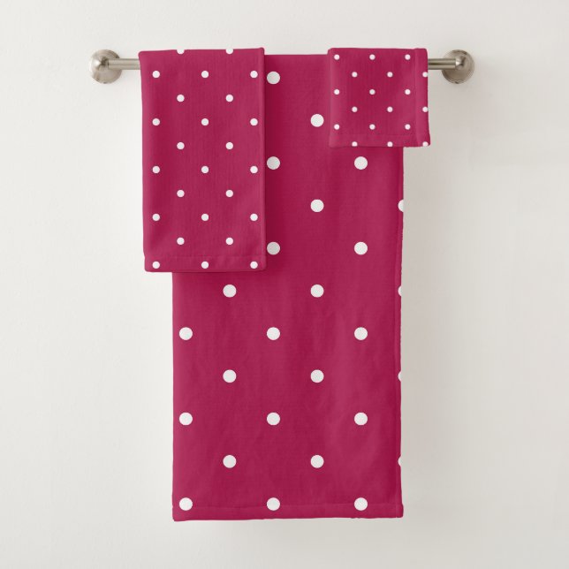 Rose framboise et points blancs (En situation)