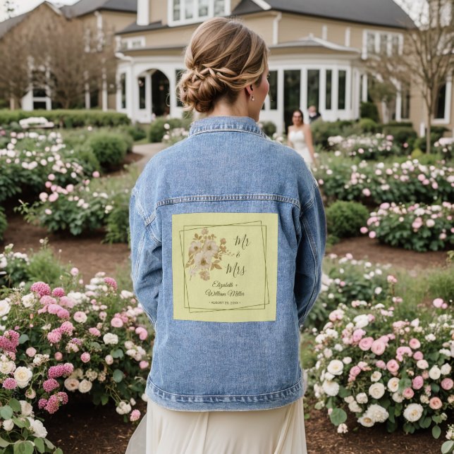 Rose Frame – Celestial Yellow Wedding Denim Jacket (Wedding Back)