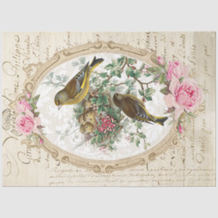 Rose Frame Ephemera Decoupage Tissue Tissue Paper