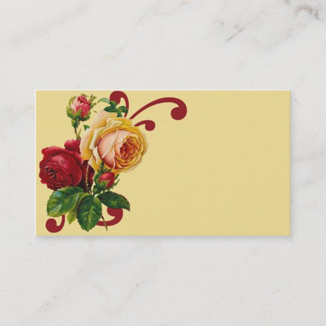 Rose français Carte de visite (Devant)