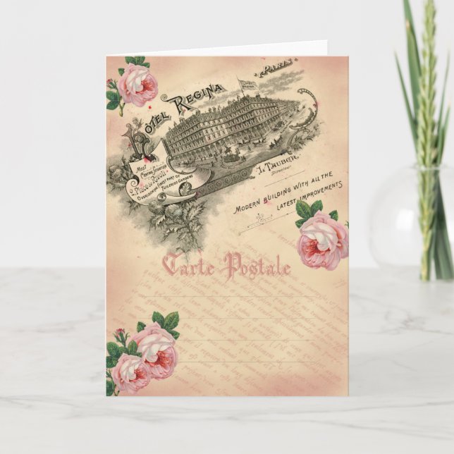 Rose français - Carte de voeux (Devant)