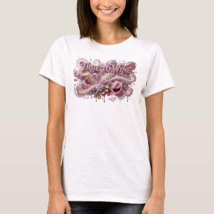 Rose frappant VRAI POUR LE VIN T-shirt personnalis