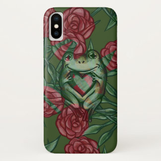Rose Frog Roses Frogs Pattern Rosey Froggy         Case-Mate iPhone Case
