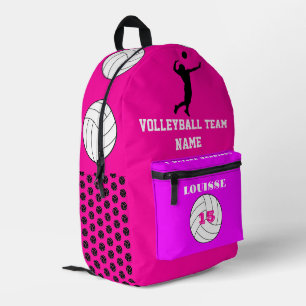 Rose fuchsia pink backpack volleyball team