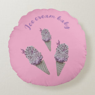 Rose funnel  round pillow