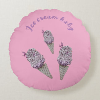 Rose funnel round pillow