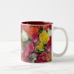 rose galore Two-Tone coffee mug