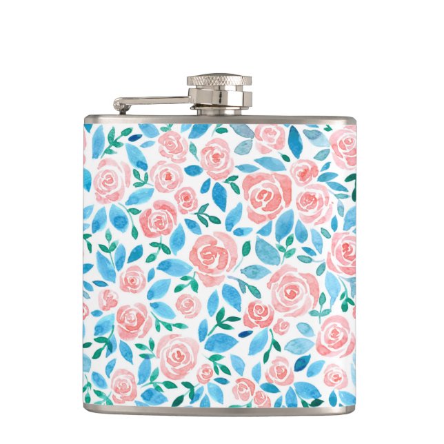 Rose garden 2 hip flask (Front)