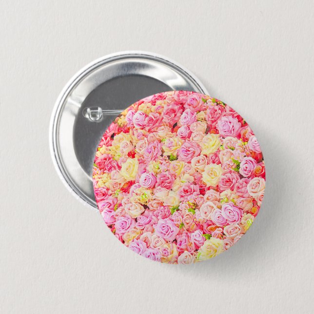 Rose garden 2 inch round button (Front & Back)