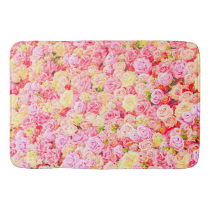 Rose garden bath mat