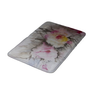Rose garden bath mat