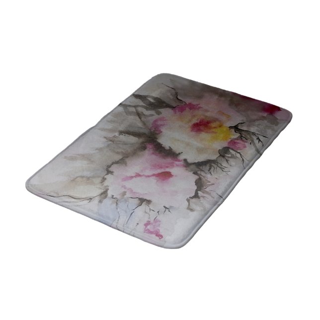 Rose garden bath mat (Angled)