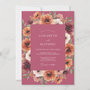 Rose Garden Bloom Wedding Invitation