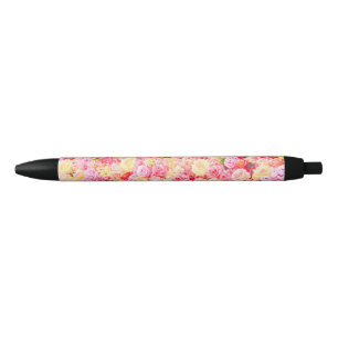 Rose garden blue ink pen