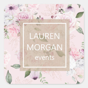 Rose Garden Blush   Personalized Sticker