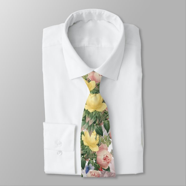 Rose Garden Botanical Tie (Tied)