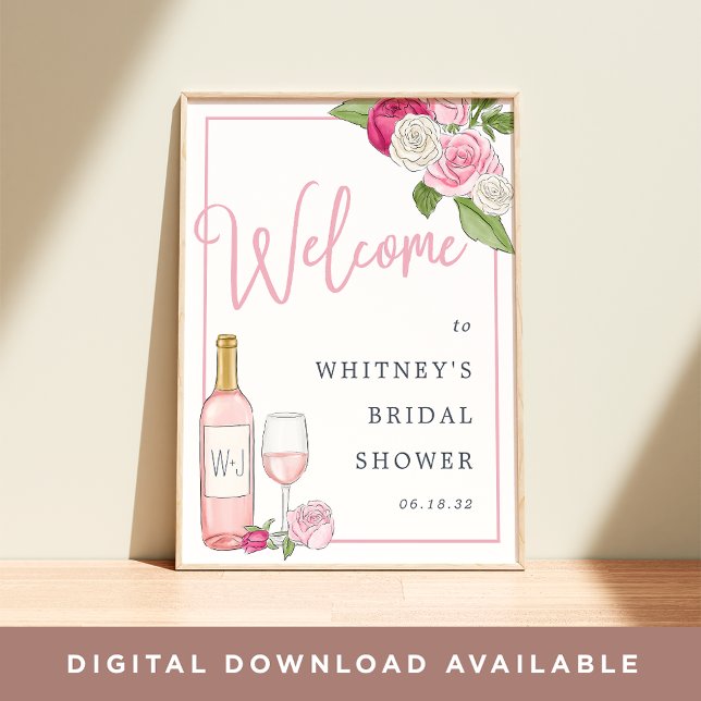 Rosé Garden | Bridal Shower Welcome Sign (Creator Uploaded)