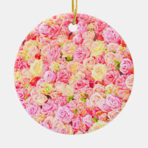 Rose garden ceramic ornament