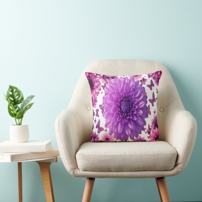 Rose Garden Chic Cushion Throw Pillow (Chair)