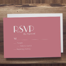 Rose Garden | Dark Rose Wedding RSVP Card