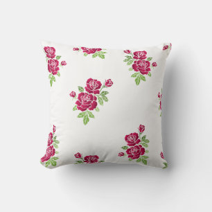 Rose Garden Dreams Throw Pillow
