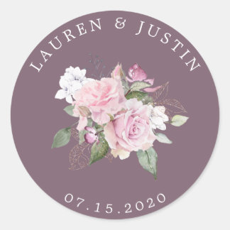 Rose Garden elegant floral monogram Sticker
