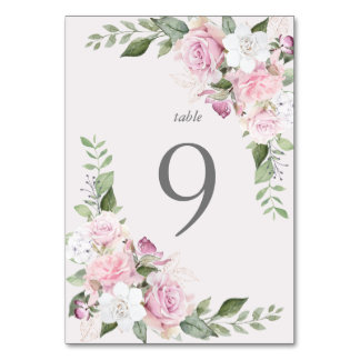 Rose Garden elegant floral Table Card